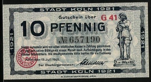 Notgeld köln 1921 10 - köln,