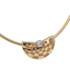 46 cm - Design Gelbgold 750/18K Damen Collier Solitaire Brillant 0,25 ct.