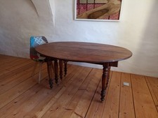 Großer Esstisch, Gateleg Table, Eiche Massiv, Wohnfertig Restauriert