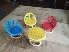 Sitzgruppe Puppenstube Tisch Stühle Terrasse Garten 60er