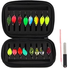 16 Stück Forellen Spoon Set Forellenköder, Kunstköder Spinner Blinker Set