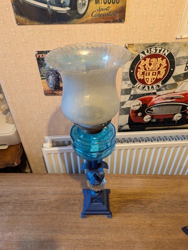 Vintage glas metall öl - vintage,