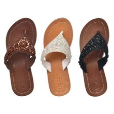 Lestarie Damen Sandale, Leder