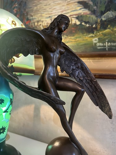 Jugendstil bronzefigur akt - bronzefigur,