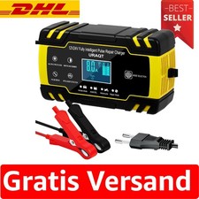8A Autobatterie Ladegerät 12V/24V - Smart Vollautomatik mit LCD & 7 Schutzmodi