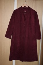 Wunderschöner Damenmantel rot, wie Wildleder !!! C&A Your Sixth Sense Gr. 23