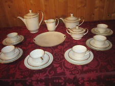 Zeh Scherzer Kaffee-/Teeservice Jubiläumsausgabe, alt mit Goldrand für 6 Persone