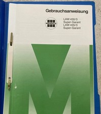 Mengele Gebrauchsanweisung Super-Garant LAW 430/3 & 435/3 Ladewagen Automatik 