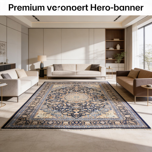 Kashmar teppich 374x304 blau - kashmar,