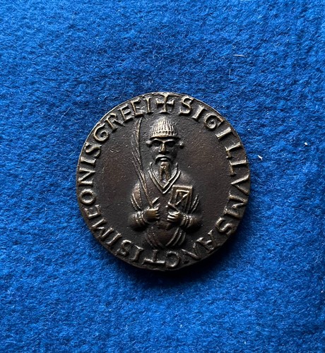Einseitige bronzeplakette - einseitige, o