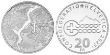 SCHWEIZ 20 FRANKEN 2025 LAGO MAGGIORE STEMPELGLANZ FEINSILBER