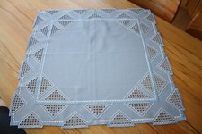 toller Hardanger-Tischläufer in schönem Blau 75cmx75xcm **TOP**