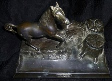 Sehr alte  Metallfigur , Pferd