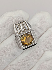 925 Silber Anhänger mit Champagner Quarz 2,75 ct. mit Zertifikat Schmuck