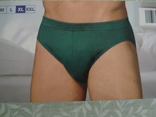 7x  XL Herren Slip Enrico Mori Baumwolle  Grün/Schwarz/Weiß