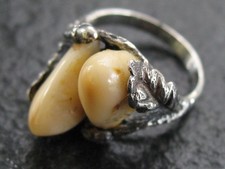 Ring Silber 925 Vintage Trachtenschmuck mit Grandeln 