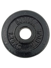 GORILLA SPORTS Hantelscheibe 1.25 kg Schwarz Sportgewicht Fitness Krafttraining