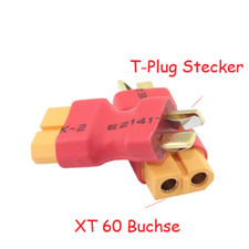 RC Adapter XT60 Buchse auf T-