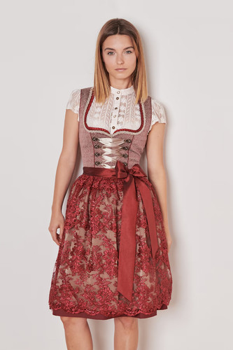 Krüger dirndl zaida bordeaux - krüger,