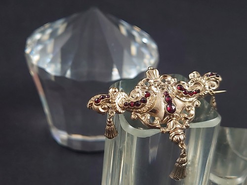 Biedermeier schaumgold brosche - biedermeier,