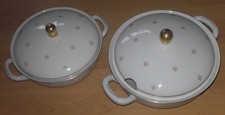 Suppenterrine Terrine mit Deckel groß + Schüssel Kahla sehr selten mit Goldrand