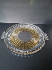 Tortenplatte 70er Jahre Gelb -