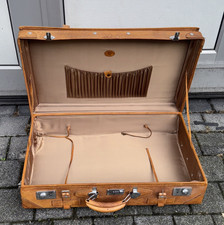 Lederkoffer Reisekoffer Oldtimerkoffer mit Halterung