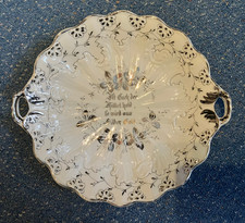 Hochzeitsteller schöner Porzellan Teller "Zur Silberhochzeit" 1930er Jahre