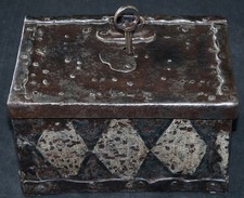 OPFERSTOCK EISEN ABLASS KOLLEKTE KASSETTE BAROCK DEUTSCH SCHLÜSSEL UM 1680