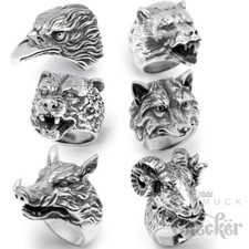 XL Ring Edelstahl Tiere Adler