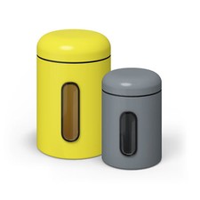 3er Set Vorratsdosen Deckel Sichtfenster Dose Metalldose Vorratsbehälter Vorrat