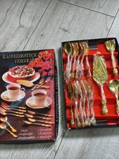 Kaffeebesteck vergoldet - vergoldet, 15