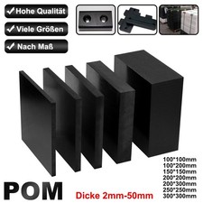 Schwarz POM Kunststoffplatte Polyoxymethylen Kunststoff Platten Dicke 2mm-50mm