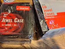 CD Hüllen Jewelcases Black Slim Box Hülle Case Aufbewahrung Transparent 25 + 18