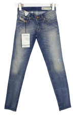 Diesel Getlegg Slim-Skinny Low Waist 0809B Stretch Jeans Damen W23/L32 Gerippt
