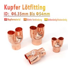 Kupfer Ende Zuführung Kühlung Lötfitting Y-Stück Kupfer Lötfitting Kupferfitting