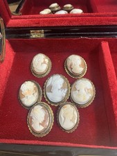 Alter Kameen muschel brosche