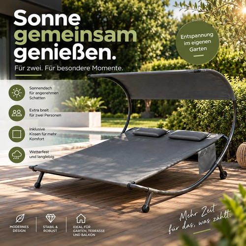 Doppel sonnenliege für - doppel,