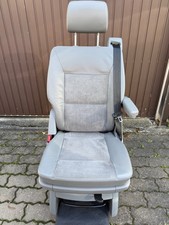 Original VW T5 T6 Multivan Drehsitz Klappsitz Leder Alcantara hinten, grau