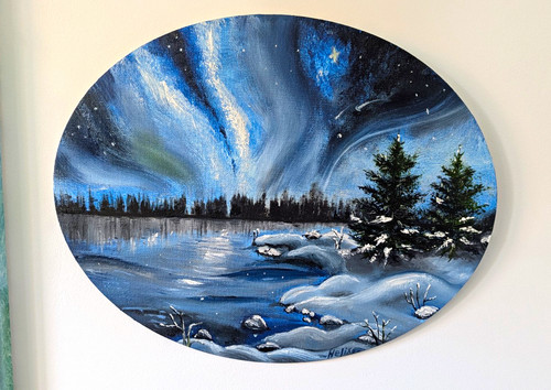 ölkunst gemälde winter seen - gemälde,