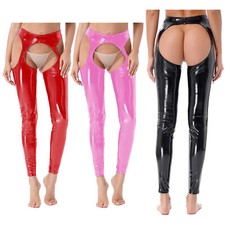 Damen hose wetlook leggings - damen,