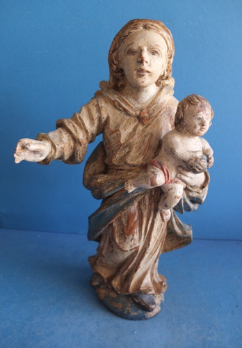 Uralte geschnitzte holzfigur - geschnitzte,