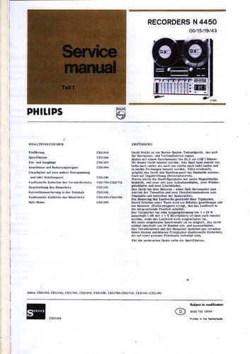 Service manual philips n4450 - manual,