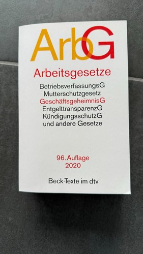 Arbg arbeitsgesetze 2020 - arbeitsgesetze,