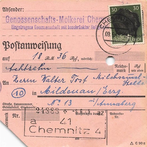 891612 sbz postanweisung mit - postanweisung,