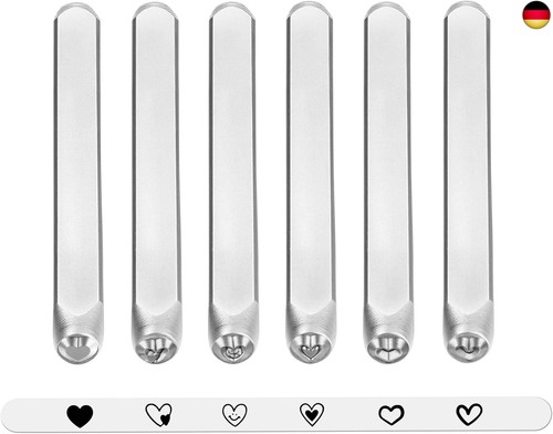 6er set herz prägestempel - set, aus