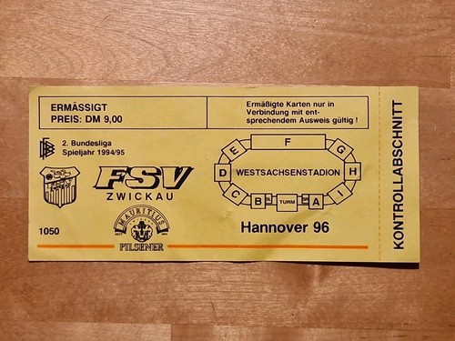 Sammlerticket fsv zwickau - fsv,