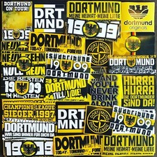 100 x Dortmund Ultra Aufkleber Inspiriert von Fan-Artikel Fahne Flagge Stickers