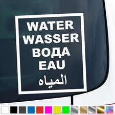Wasser Water Aufkleber Text