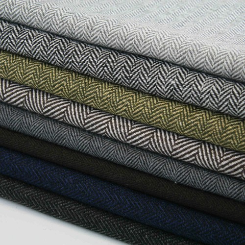 Fischgrät tweed wollmischung - fischgrät,